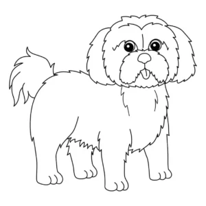 Free Dog Picture To Color In