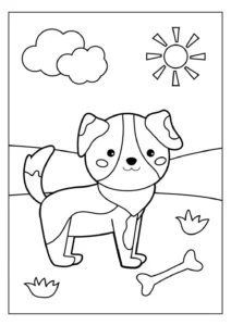 Free Dog Picture To Color In