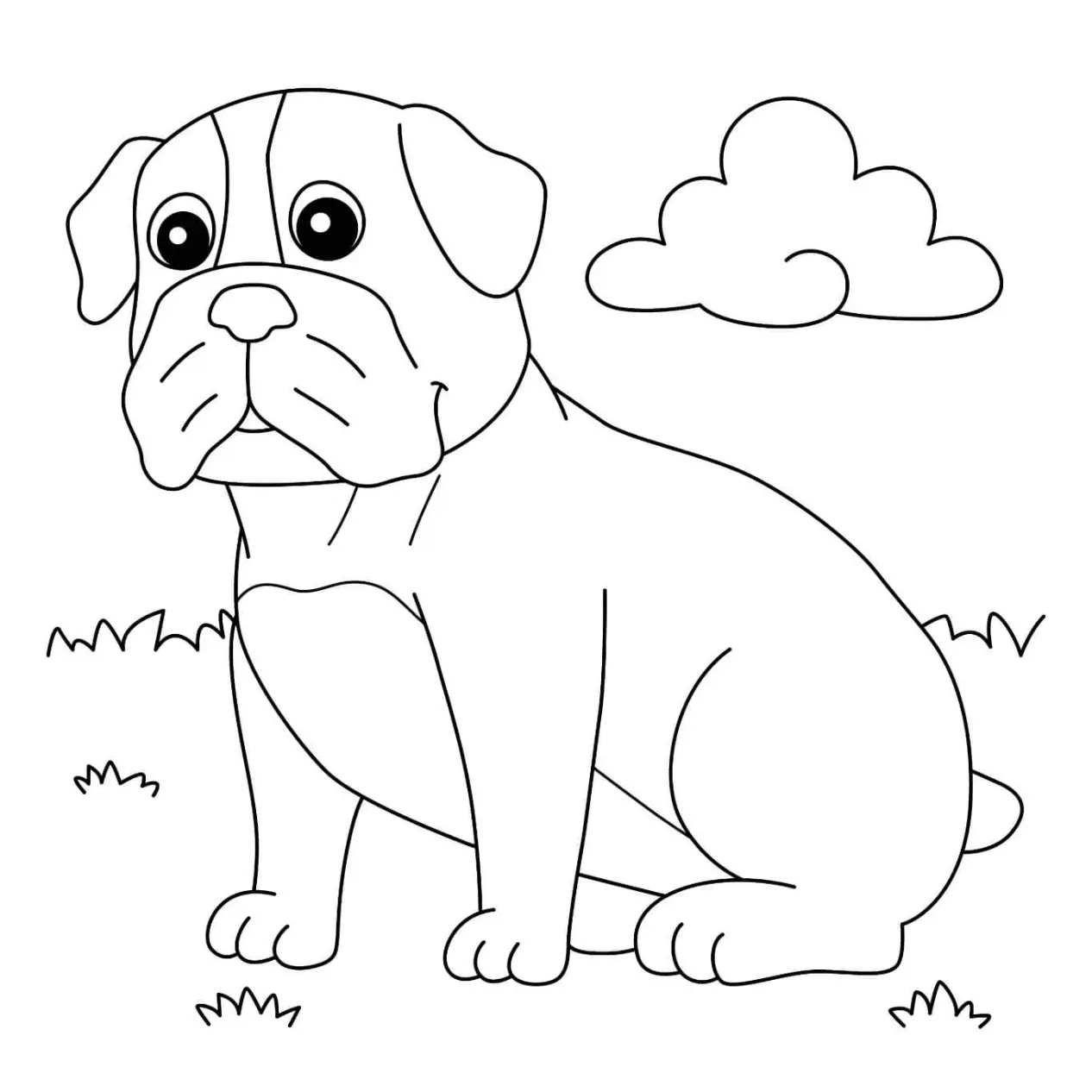 Free Dog Picture To Color In