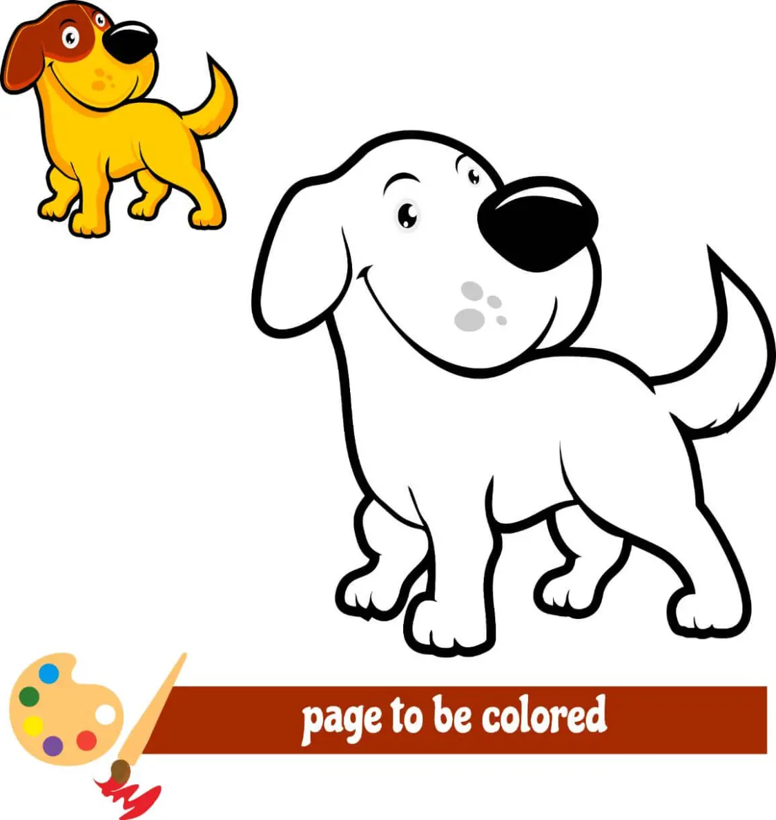 Free Dog Picture To Color In