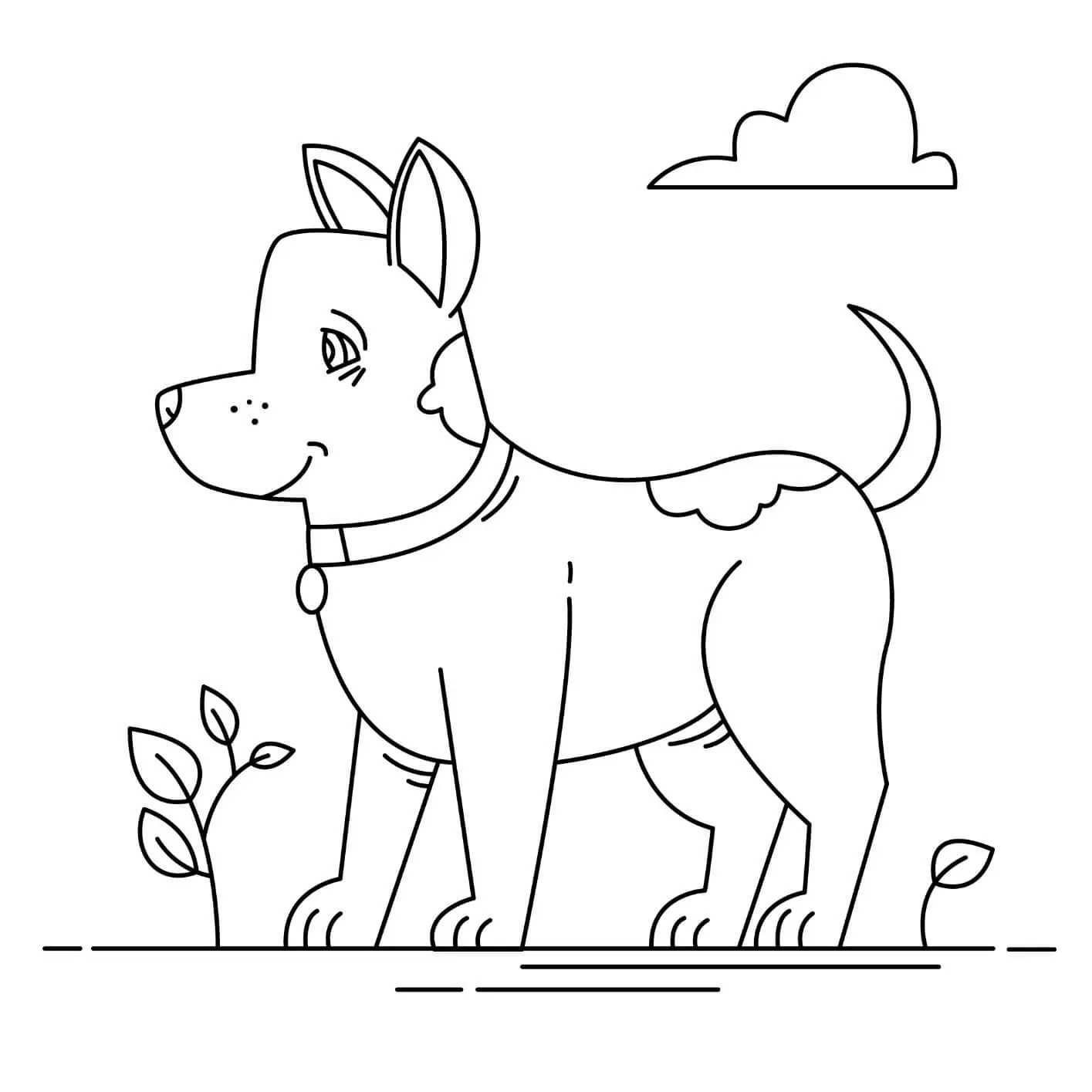 Free Dog Picture To Color In