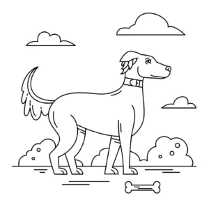Free Dog Picture To Color In