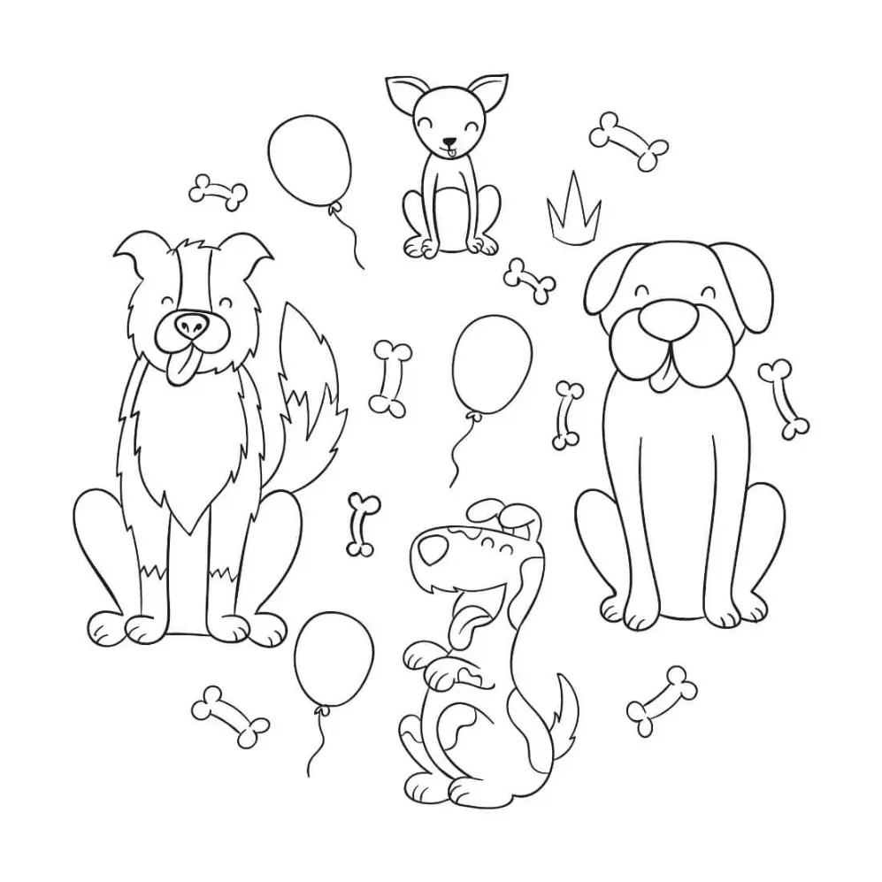 Free Dog Picture To Color In