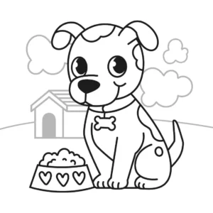 Free Dog Picture To Color In