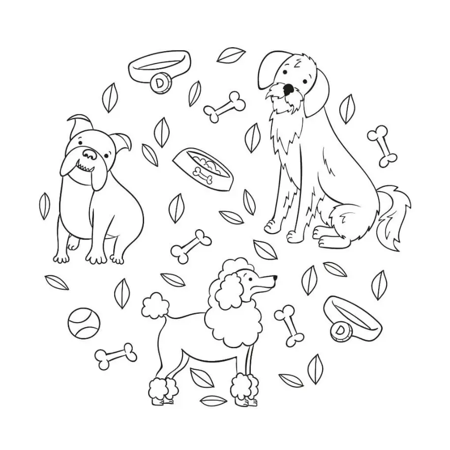 Free Dog Picture To Color In