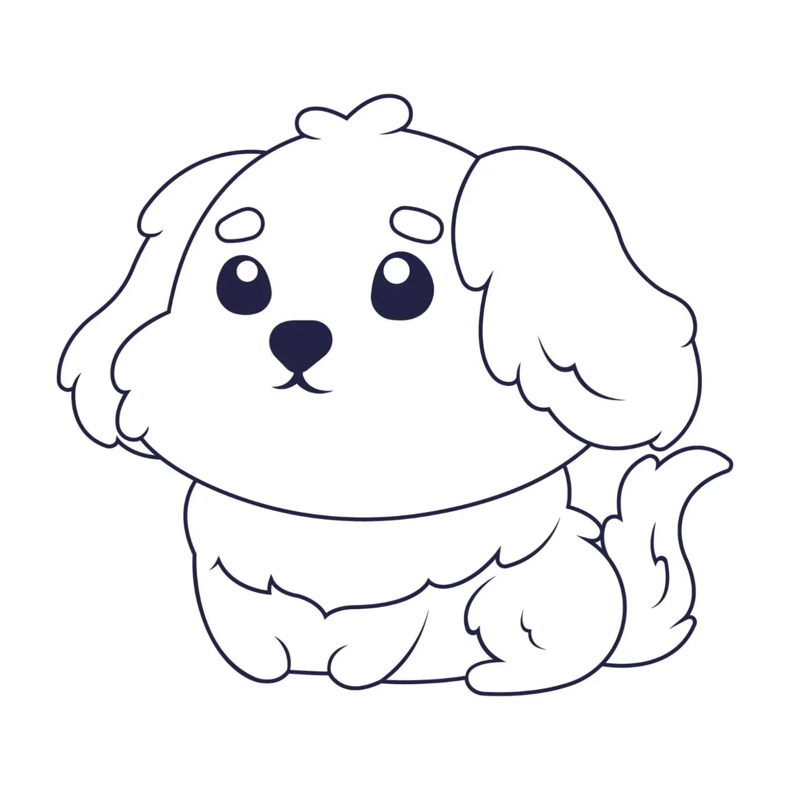 Free Dog Picture To Color In