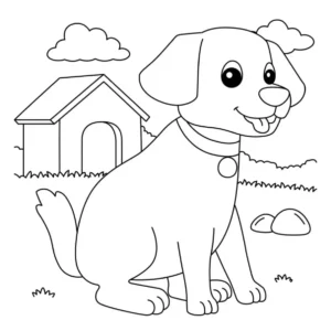 Free Dog Picture To Color In