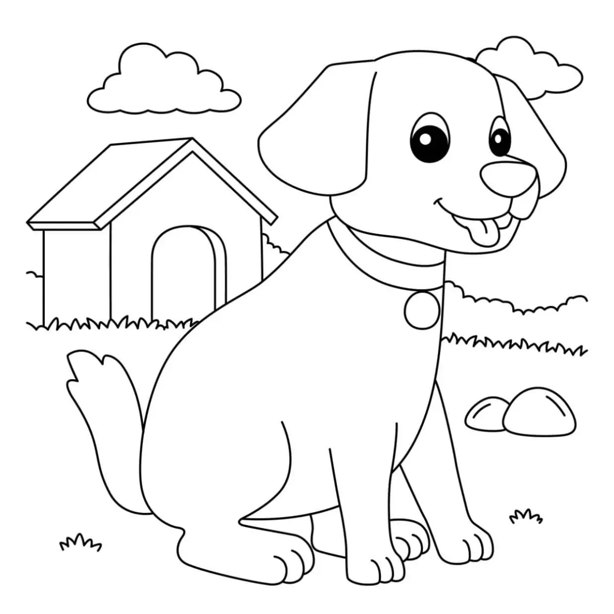 Free Dog Picture To Color In