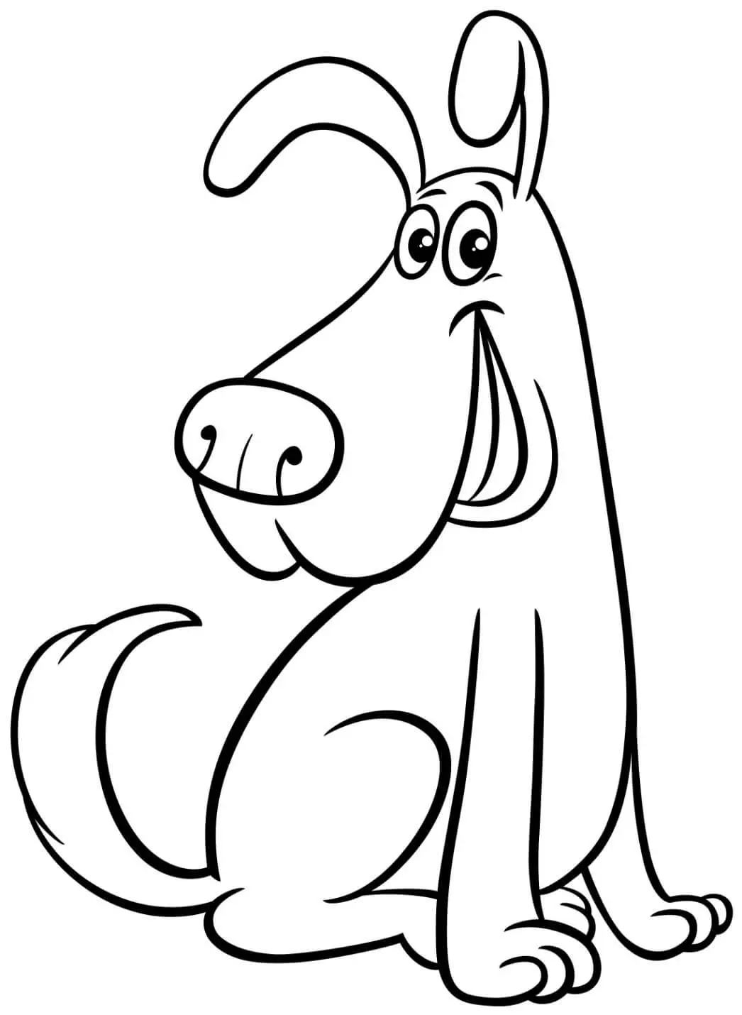 Free Dog Picture To Color In