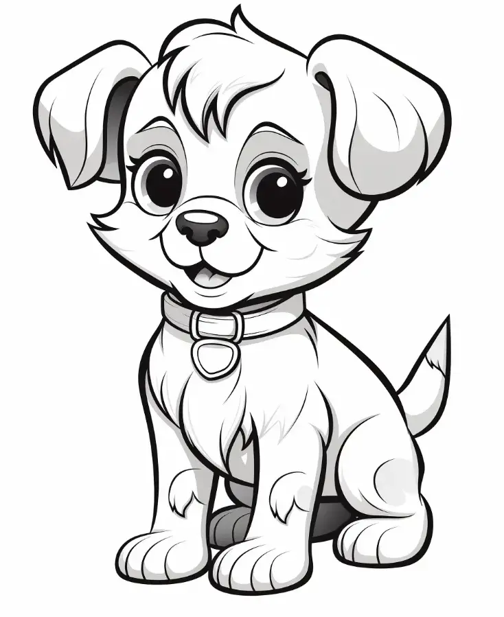 Free Dog Picture To Color In