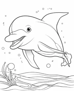 Free Dolphin Picture To Color In