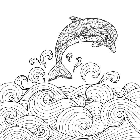 Free Dolphin Picture To Color In