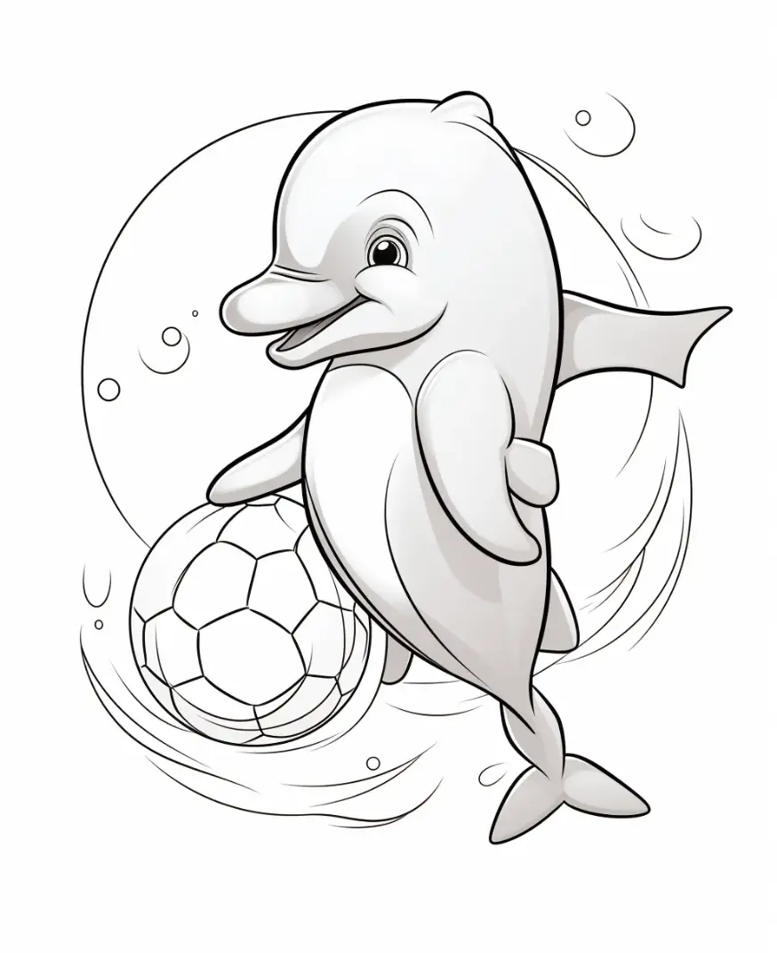 Free Dolphin Picture To Color In