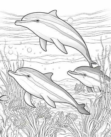 Free Dolphin Picture To Color In