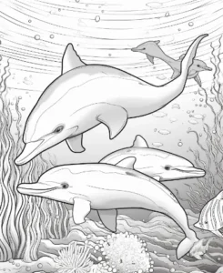 Free Dolphin Picture To Color In