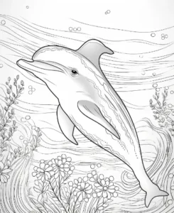 Free Dolphin Picture To Color In