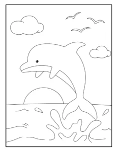 Free Dolphin Picture To Color In