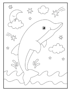 Free Dolphin Picture To Color In