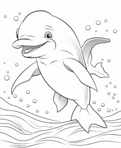 Free Dolphin Picture To Color In
