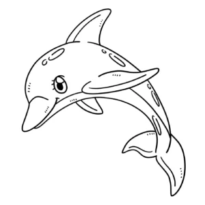 Free Dolphin Picture To Color In