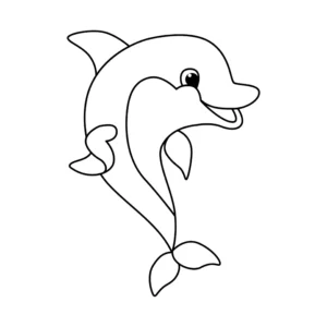 Free Dolphin Picture To Color In