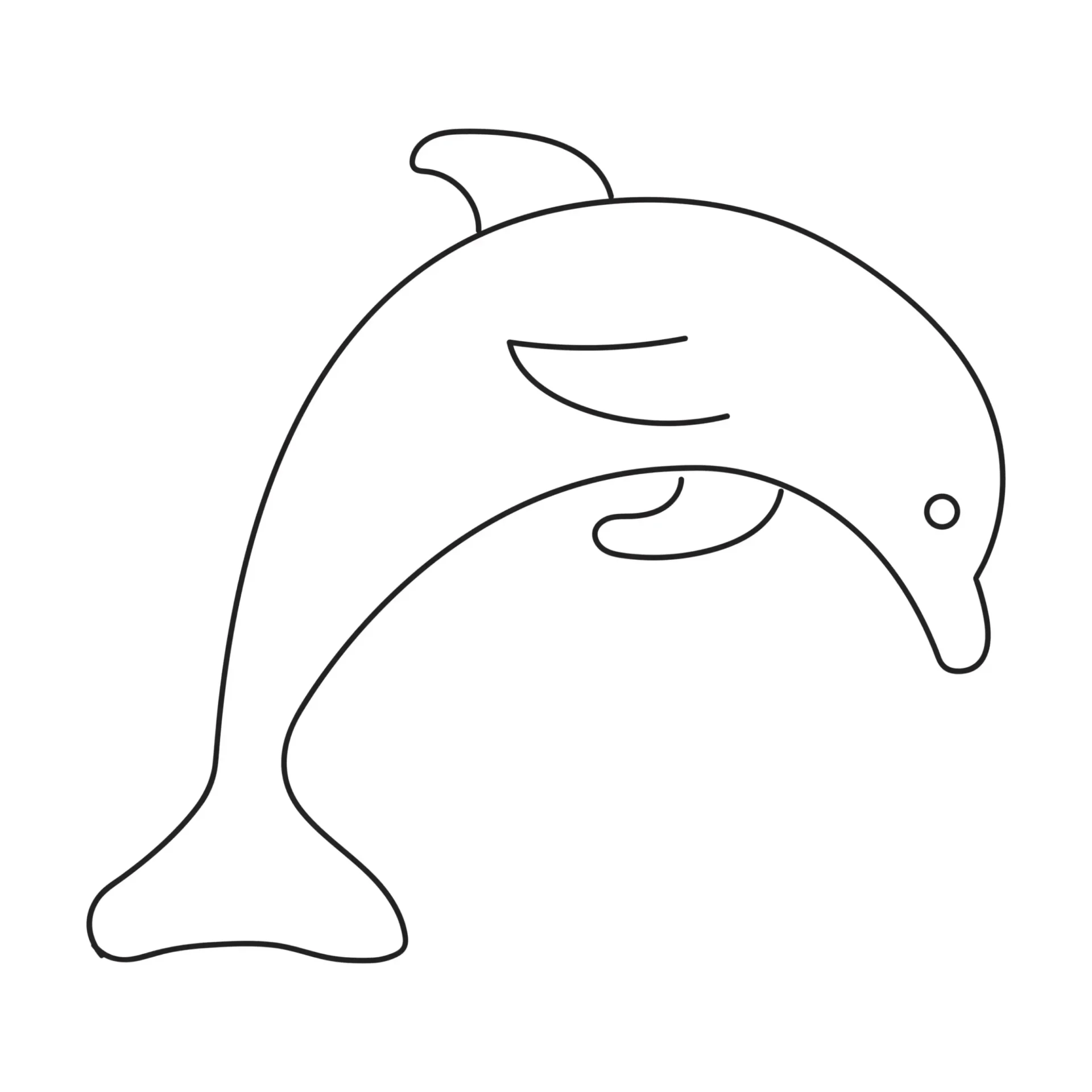 Free Dolphin Picture To Color In