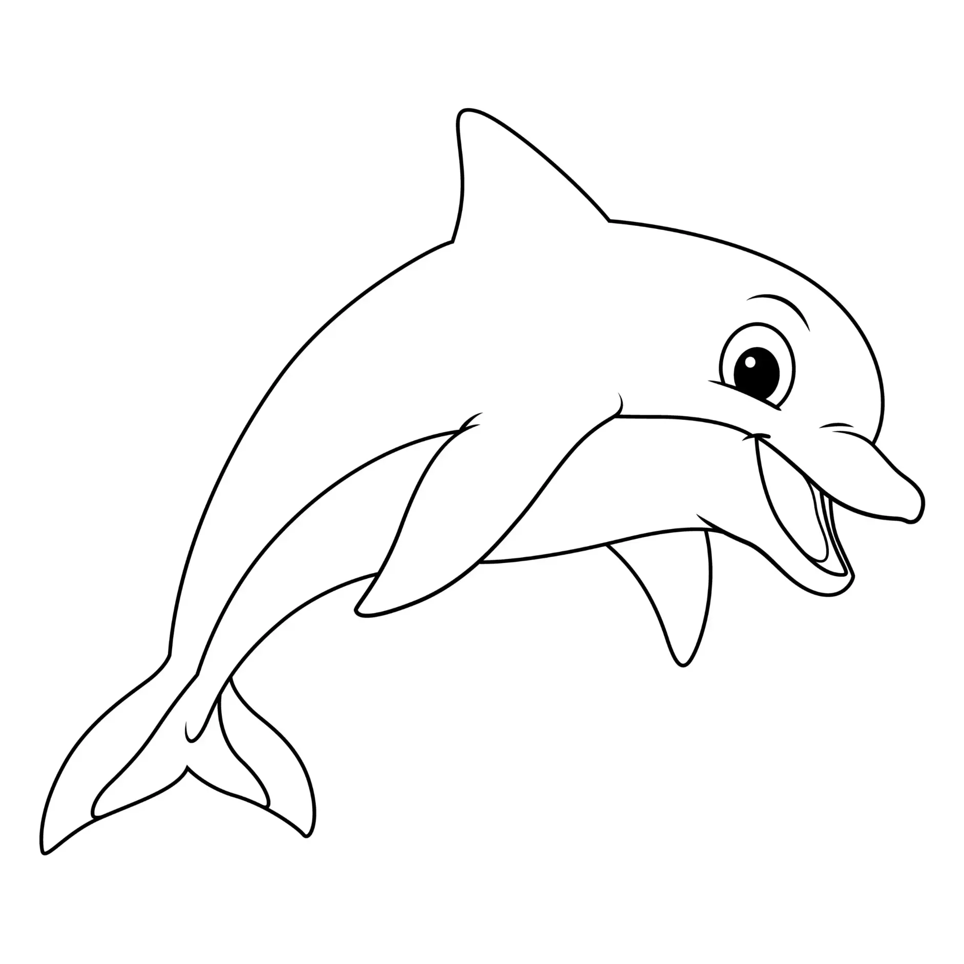 Free Dolphin Picture To Color In