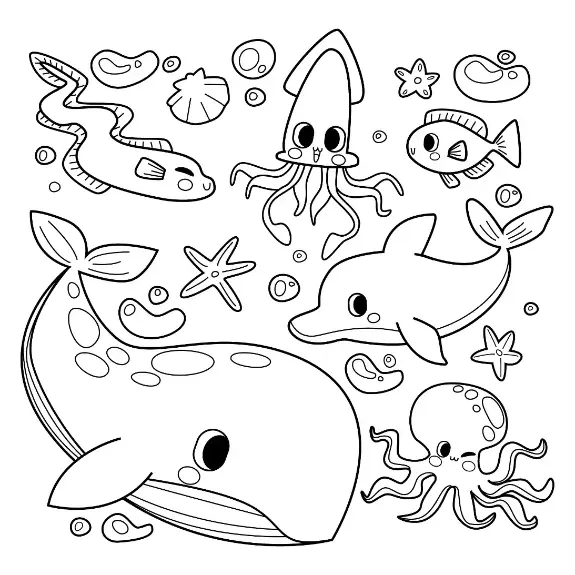 Free Dolphin Picture To Color In