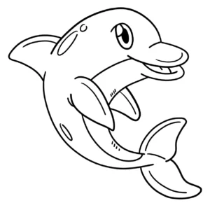 Free Dolphin Picture To Color In