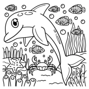 Free Dolphin Picture To Color In
