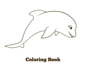 Free Dolphin Picture To Color In