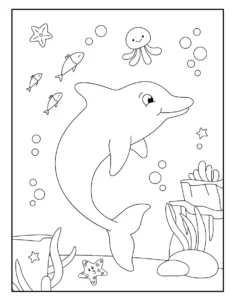 Free Dolphin Picture To Color In