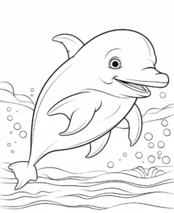 Free Dolphin Picture To Color In