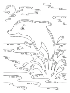 Free Dolphin Picture To Color In