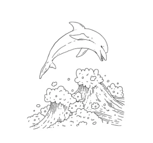 Free Dolphin Picture To Color In