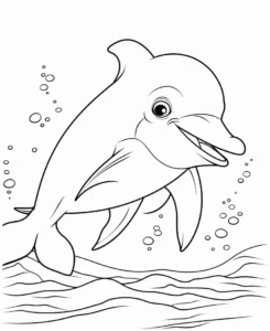 Free Dolphin Picture To Color In