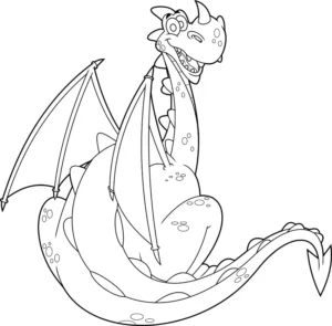 Free Dragon Picture To Color In