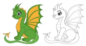 Free Dragon Picture To Color In