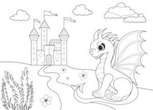 Free Dragon Picture To Color In