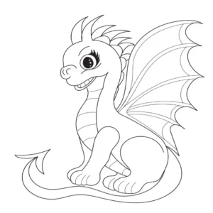 Free Dragon Picture To Color In