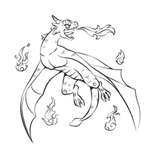 Free Dragon Picture To Color In