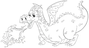 Free Dragon Picture To Color In