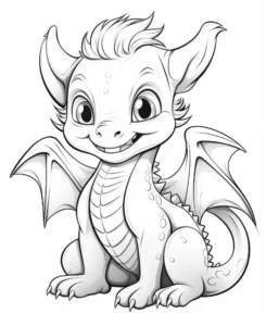 Free Dragon Picture To Color In