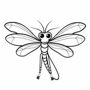 Free Dragonfly Picture To Color In