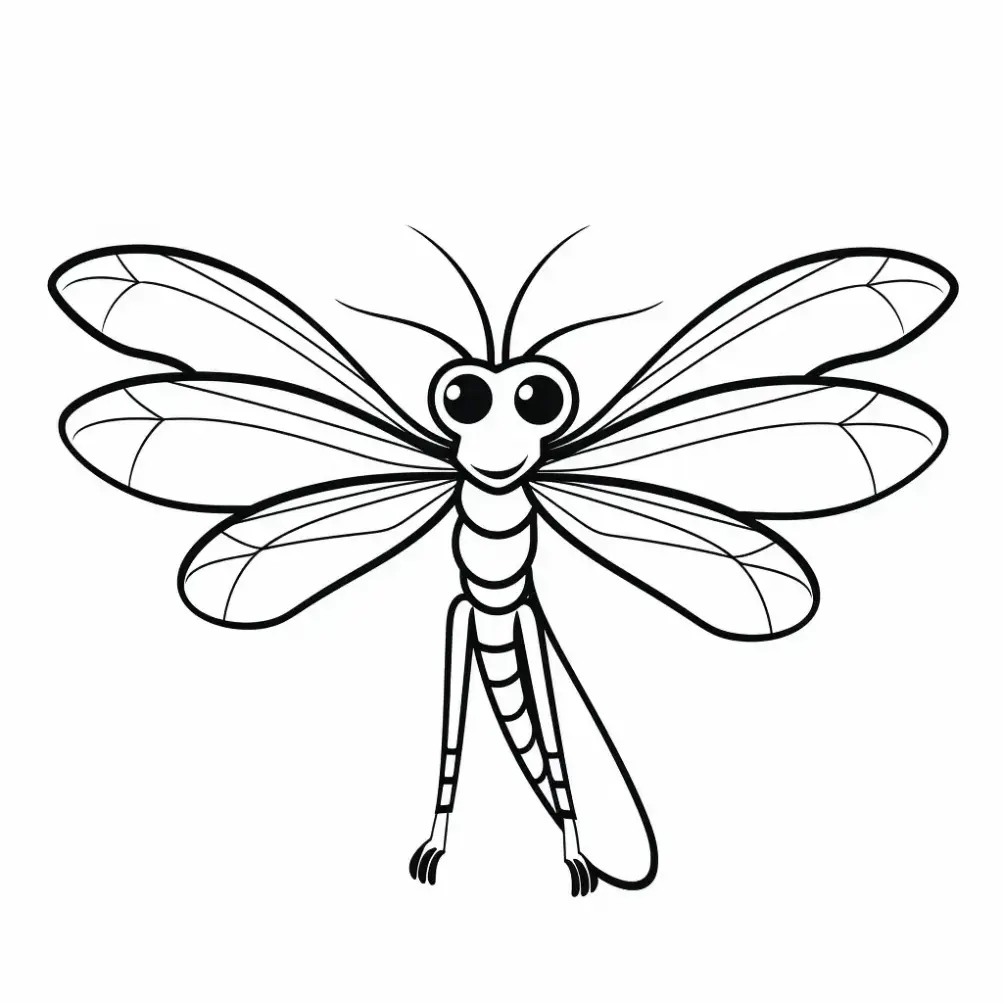 Free Dragonfly Picture To Color In