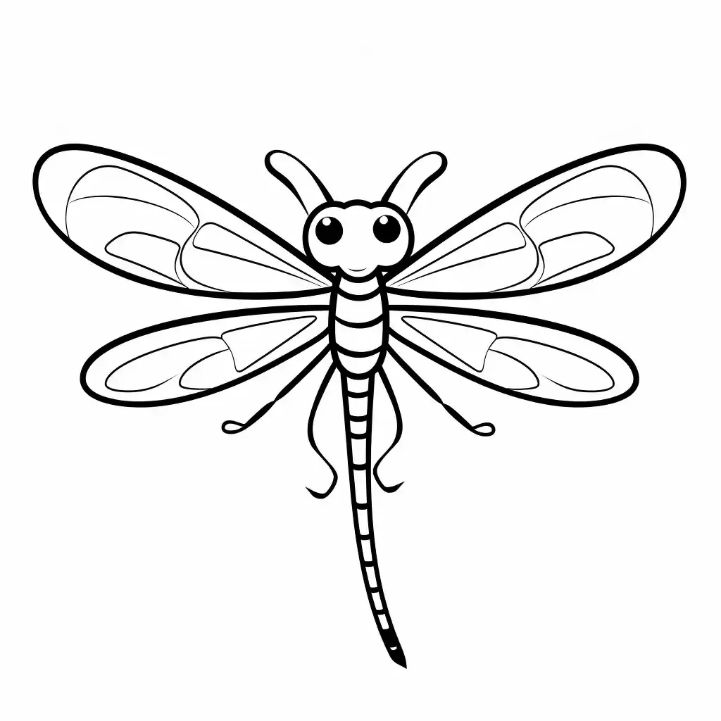 Free Dragonfly Picture To Color In