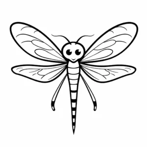 Free Dragonfly Picture To Color In
