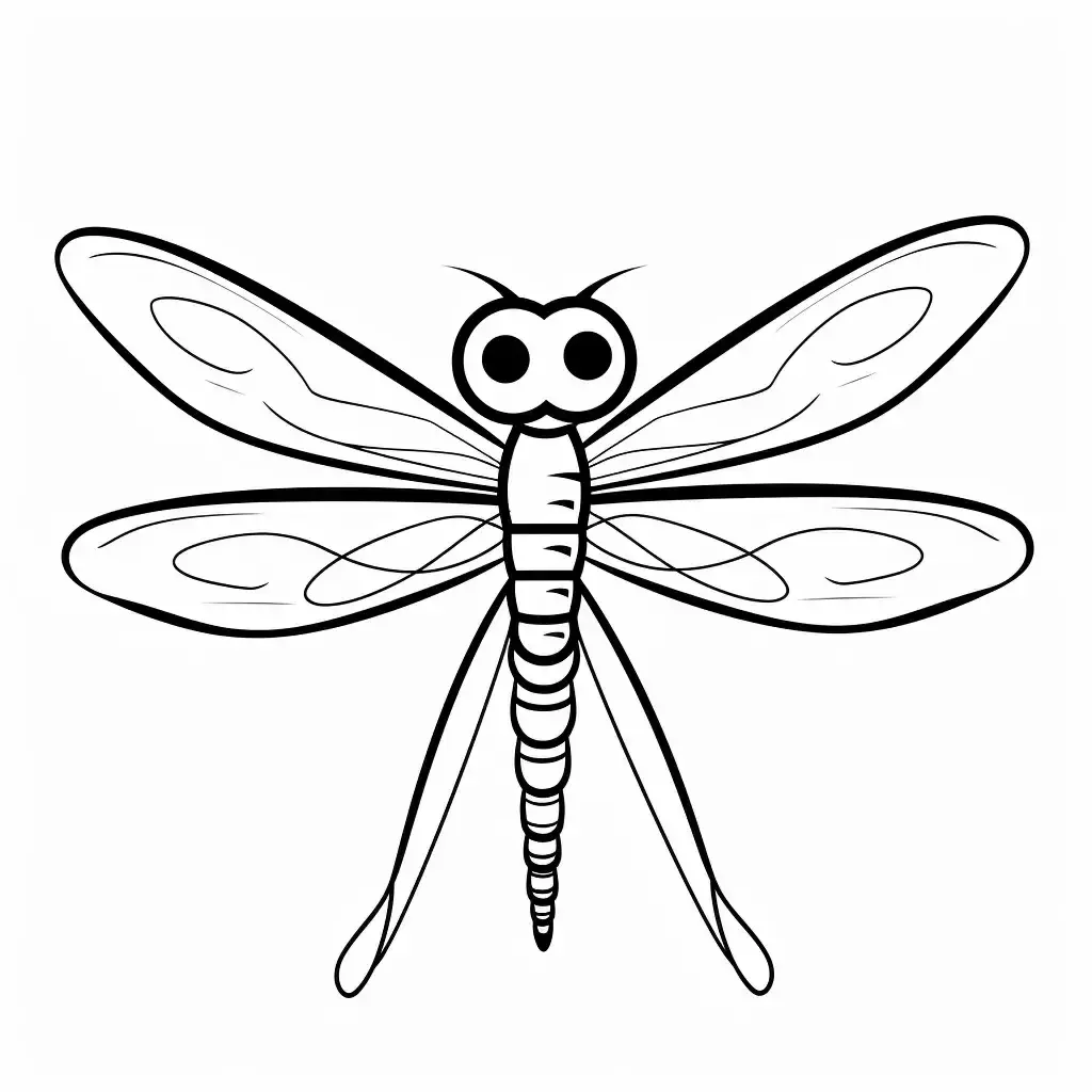 Free Dragonfly Picture To Color In