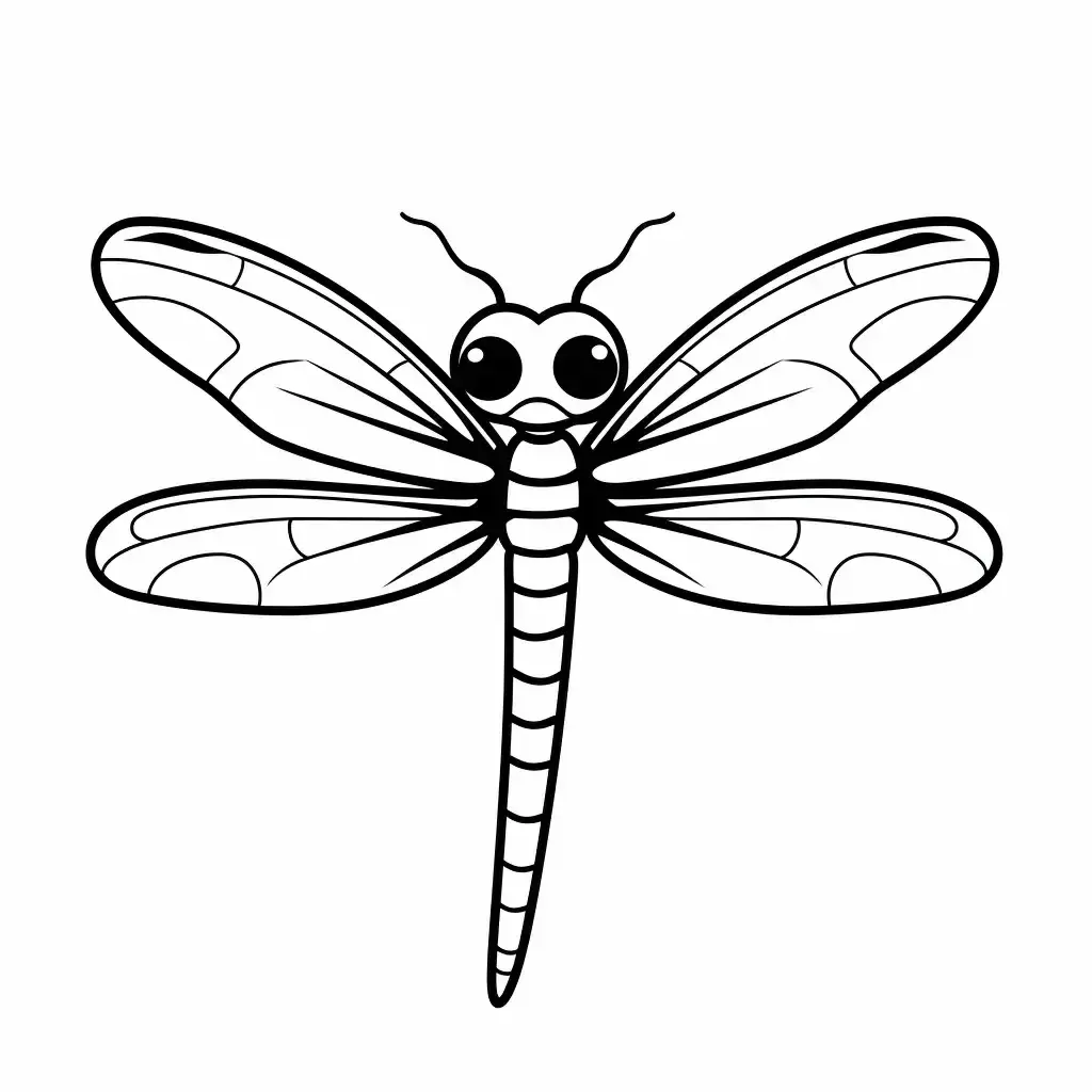 Free Dragonfly Picture To Color In