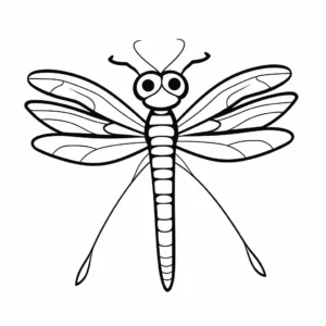 Free Dragonfly Picture To Color In